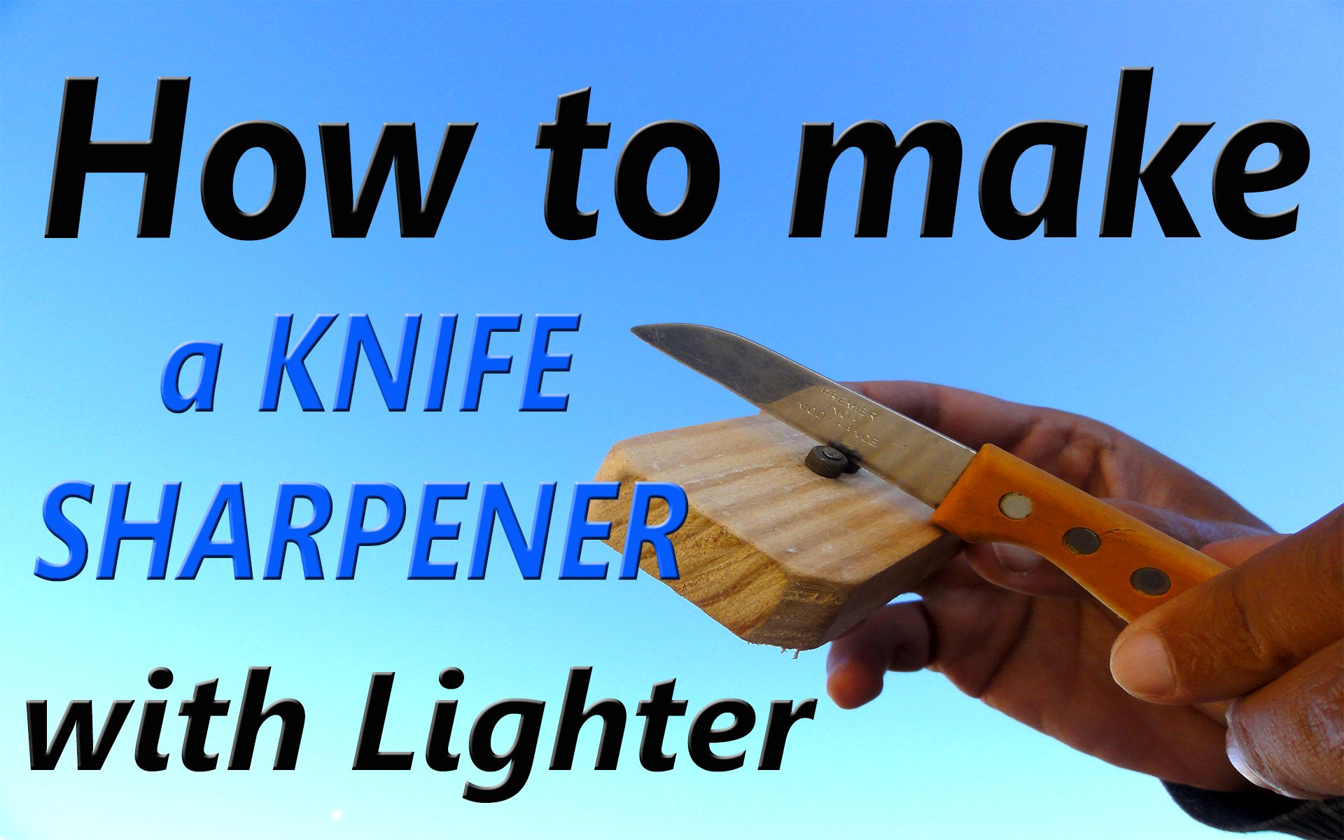 How to Make a KNIFE SHARPENER With Lighter Life Hacks . Instructables