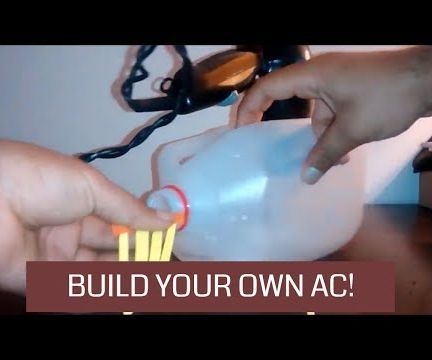 BUILD AN AIR CONDITIONER WITH PLASTIC JUG AND HAIR DRYER! 