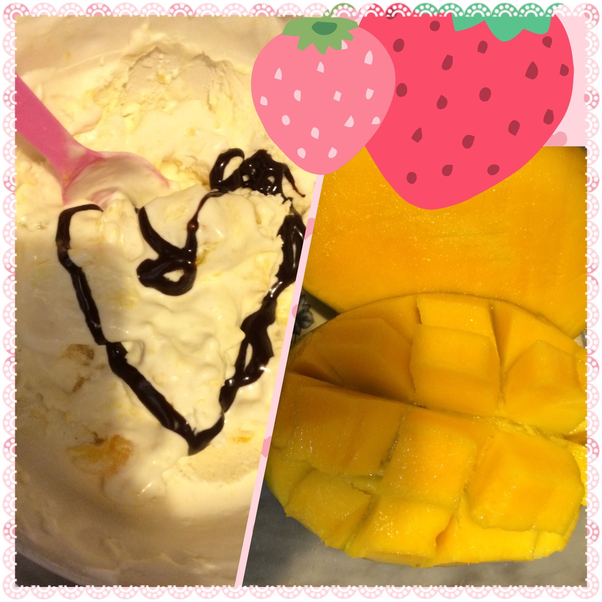 Fresh Mango Ice Cream !