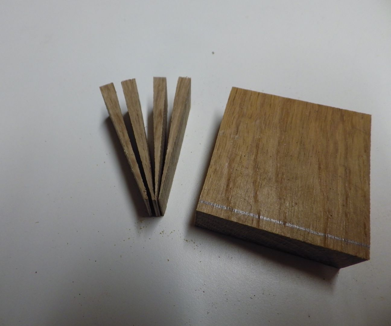 Making Tenon Wedges Safely on the Bandsaw