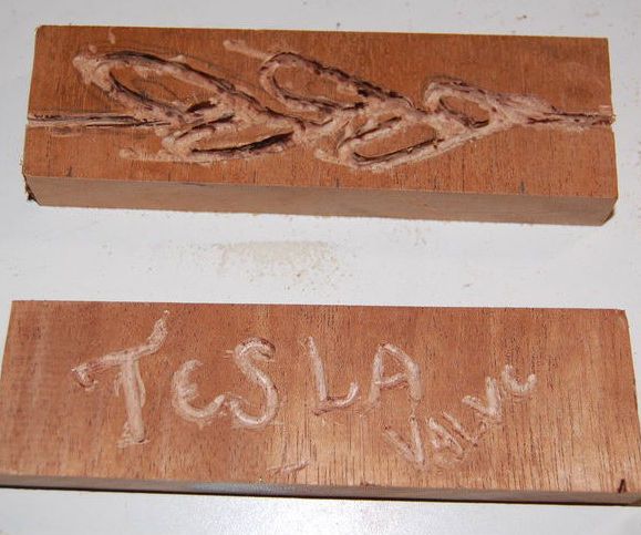 Wooden Tesla Valve With a Dremel!