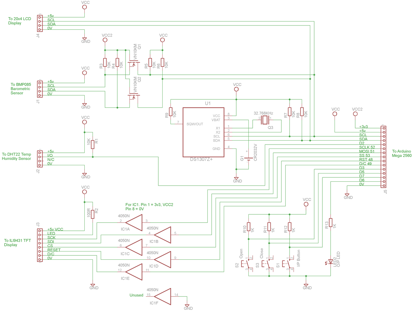 Creating Your First IoT Ethernet Device. Part 5 : IoT, Home Automation ... Circuit Diagram