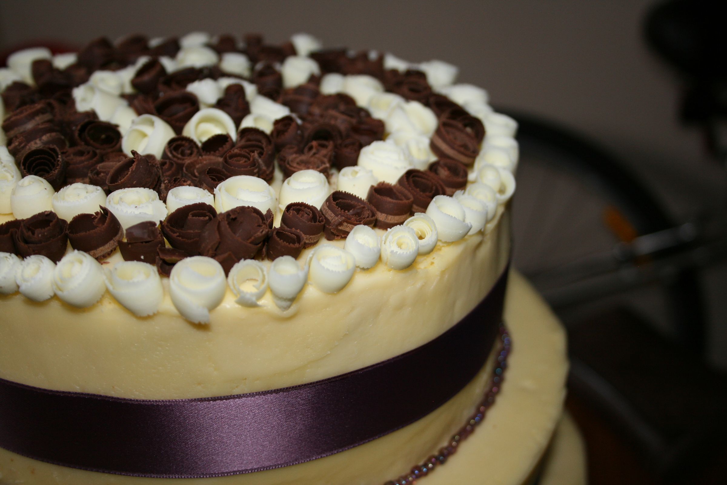 Wedding Cake With Chocolate Roses