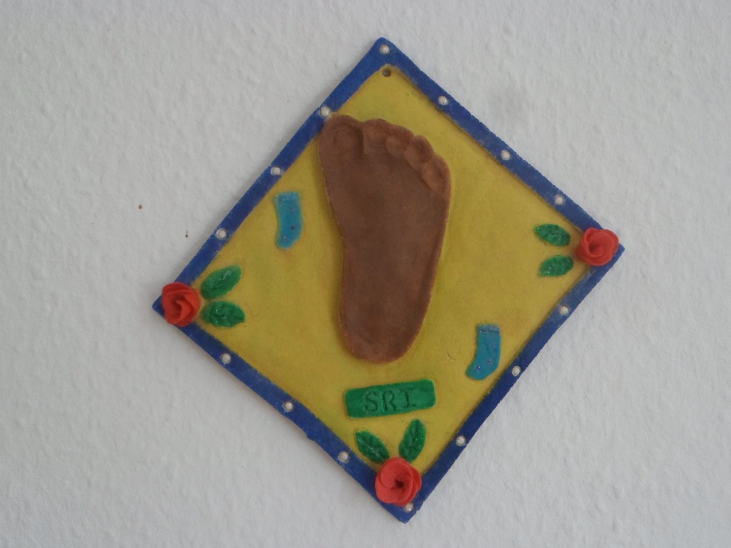 Salt Dough Baby Foot Print:
