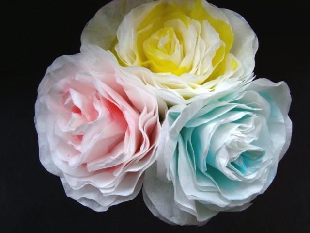 PAPER FLOWERS, Make Paper Roses With Coffee Filters
