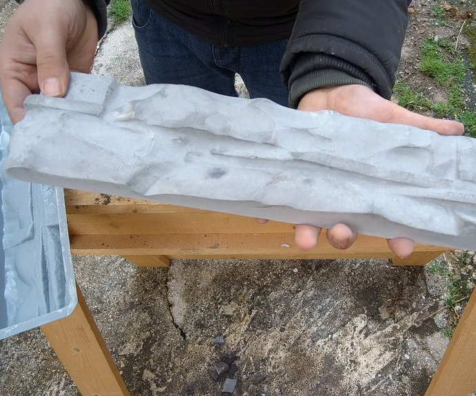 DIY Concrete Stacked Stones