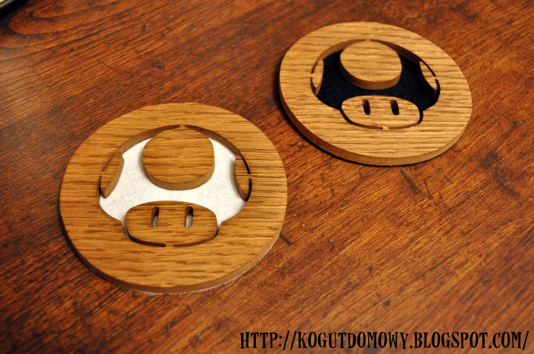 Mario Mushroom Wooden Coasters