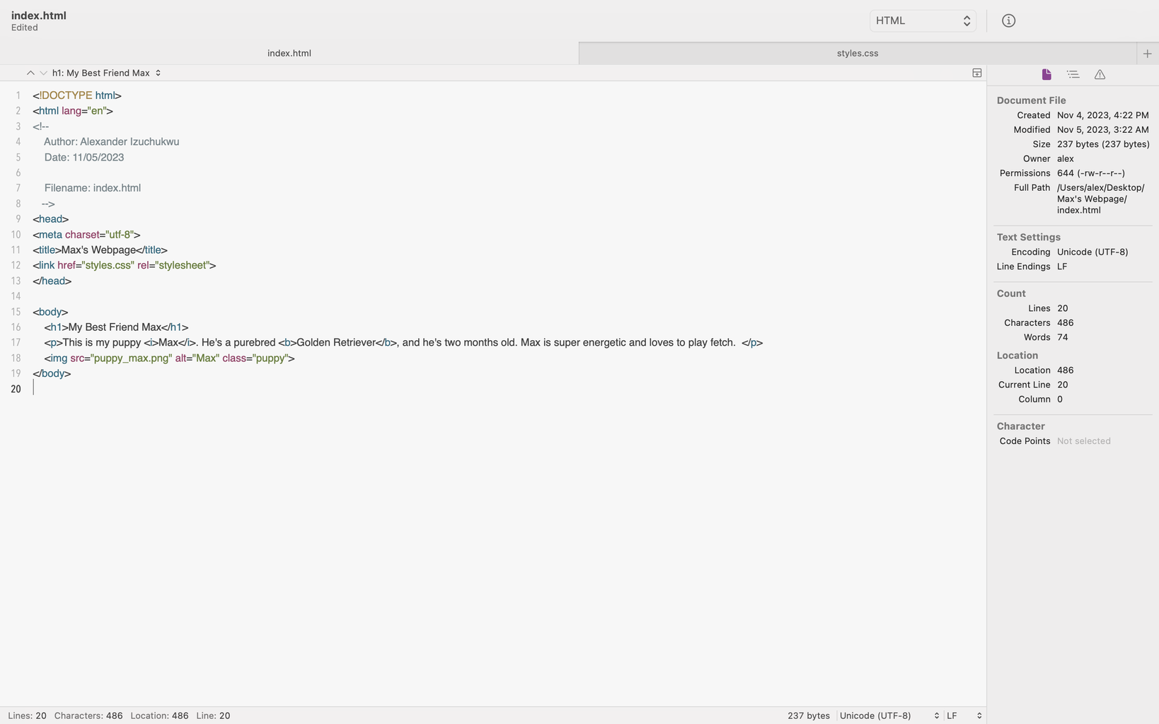 Designing a Simple Webpage Using HTML and CSS : 10 Steps - Instructables
