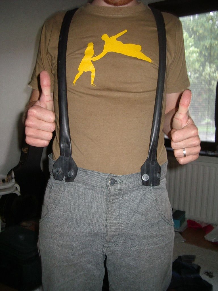Recycled Bike Tube Suspenders