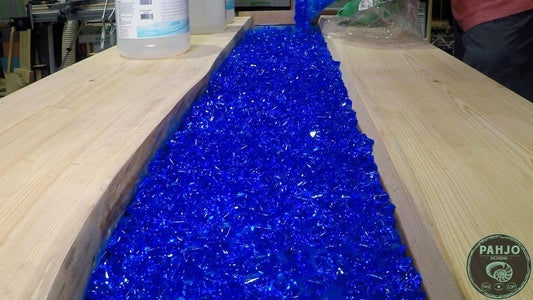 DIY Epoxy River Rock Table That Glows : 24 Steps (with Pictures ...