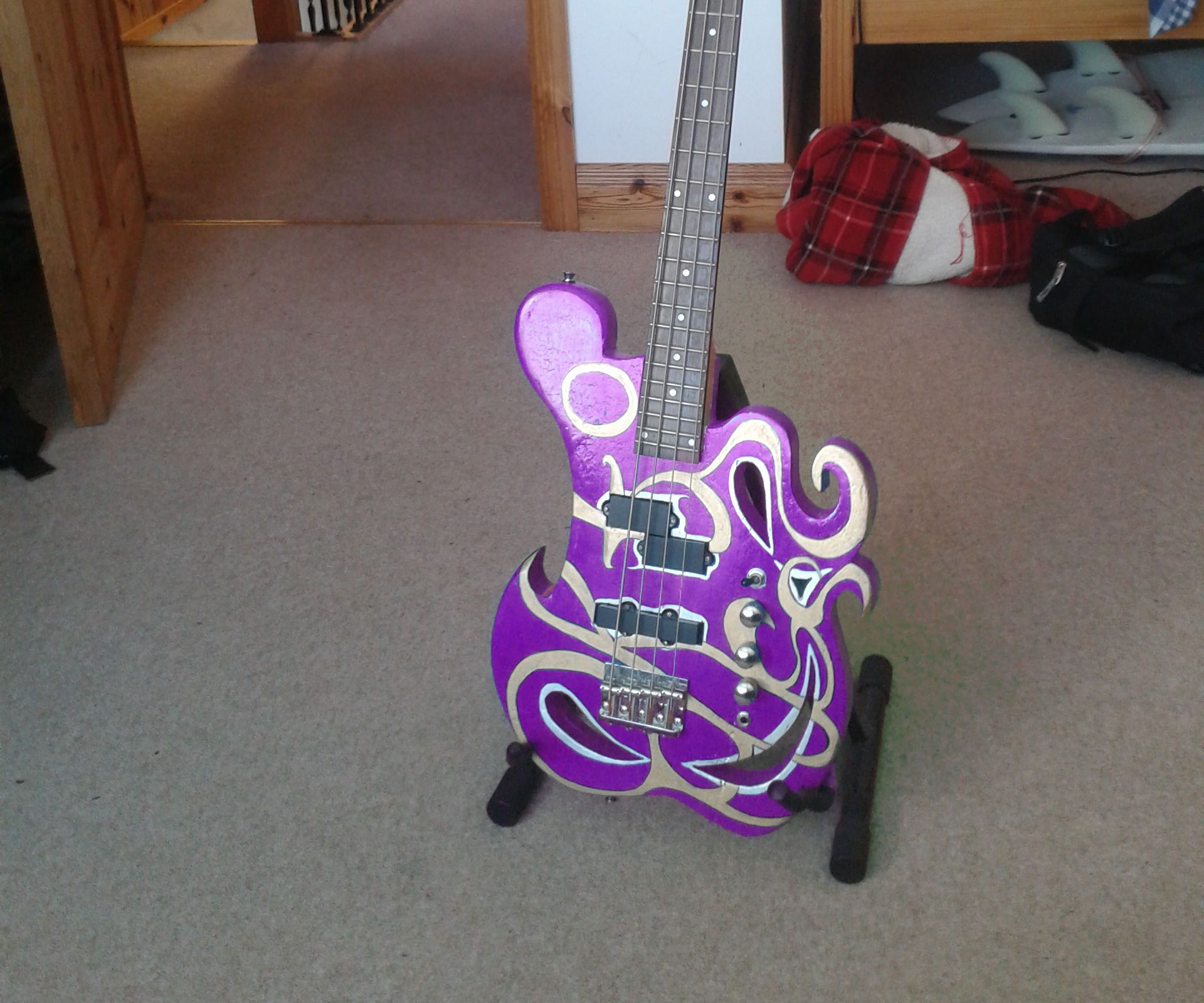 Prince Inspired Bass Guitar