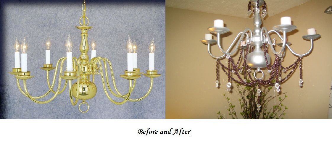 DIY Electric to Candle Chandelier Up-cycle