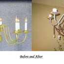 DIY Electric to Candle Chandelier Up-cycle