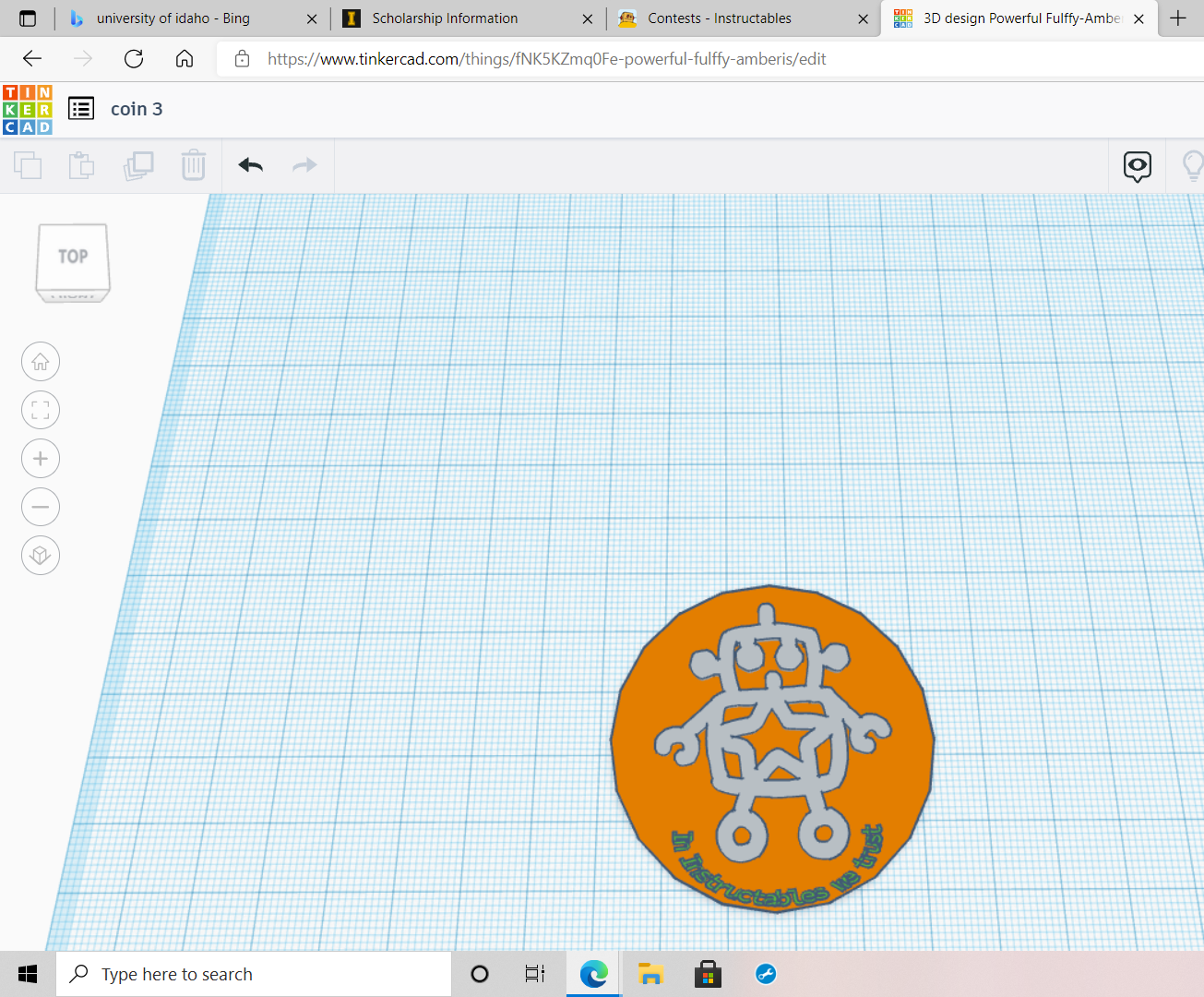 Coins in Tinkercad