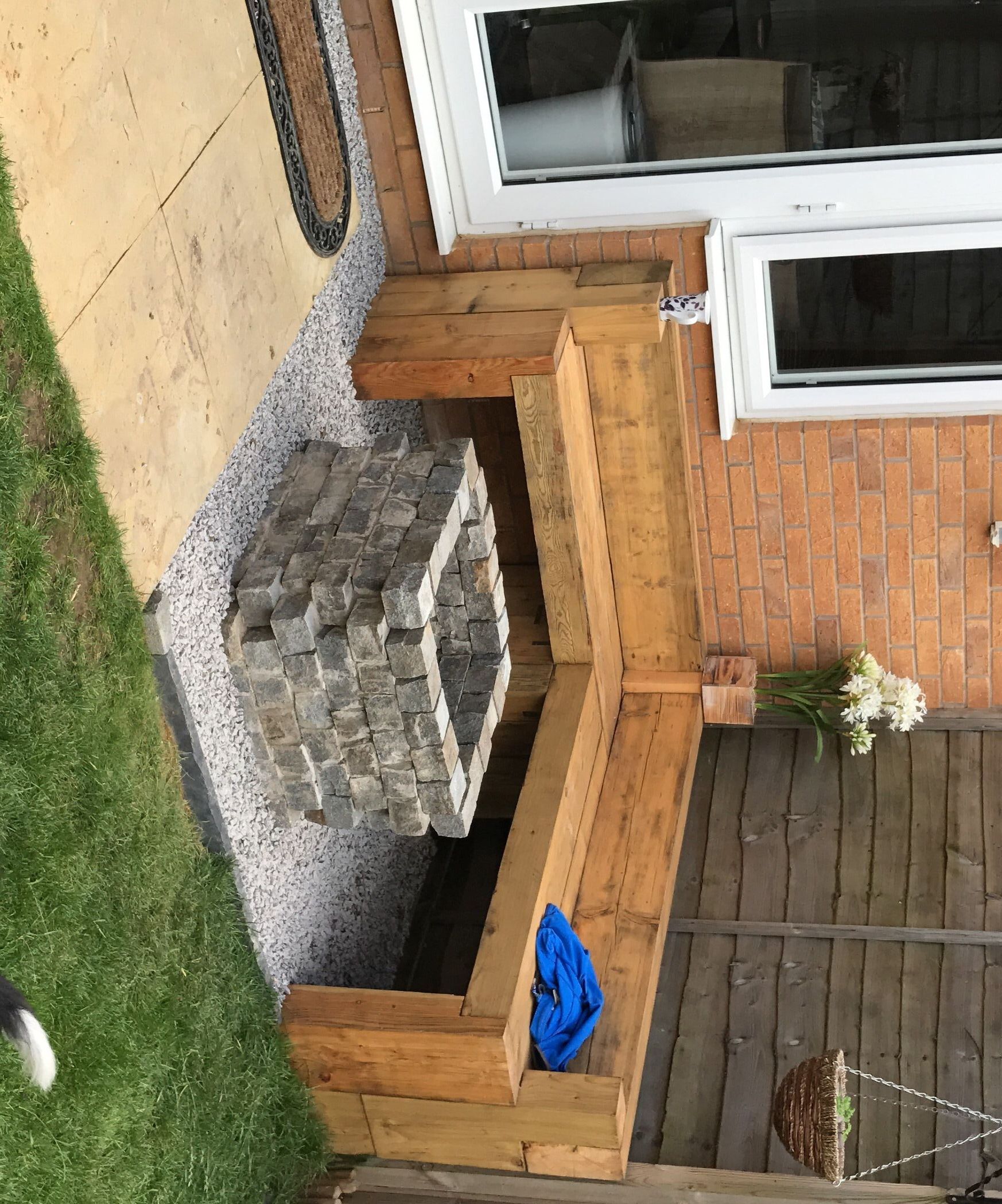 Bench, Lean to and Planter From Re-claimed Wood
