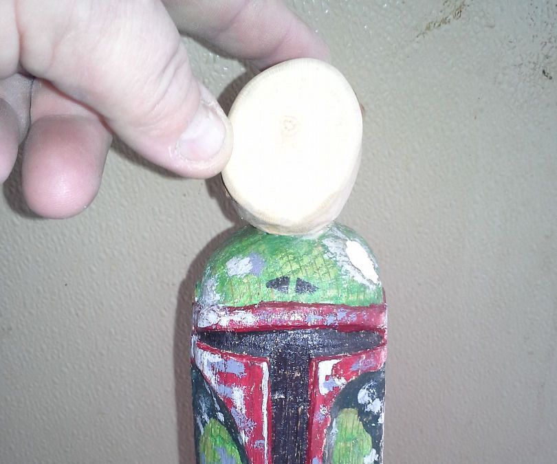 40 " Hand Carved Boba Fett Cane