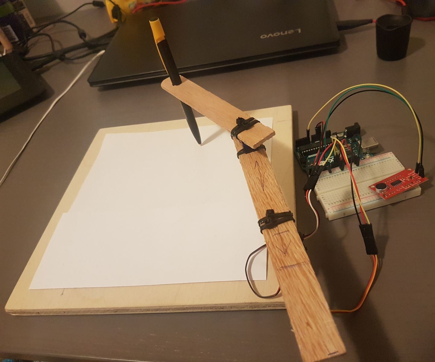 Drawing Arm That's Controlled by Sound - Arduino School Project