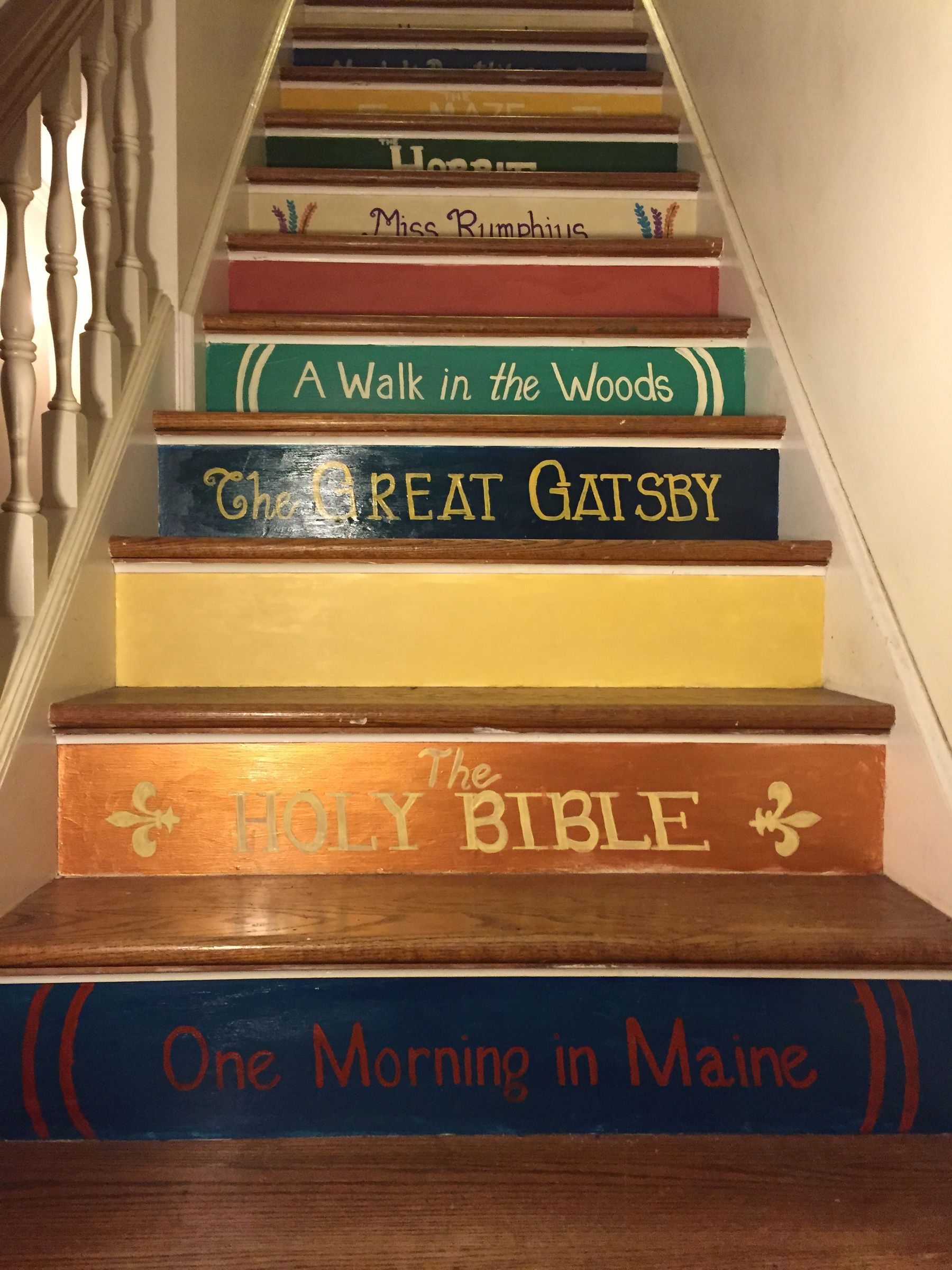 Painted Book Staircase