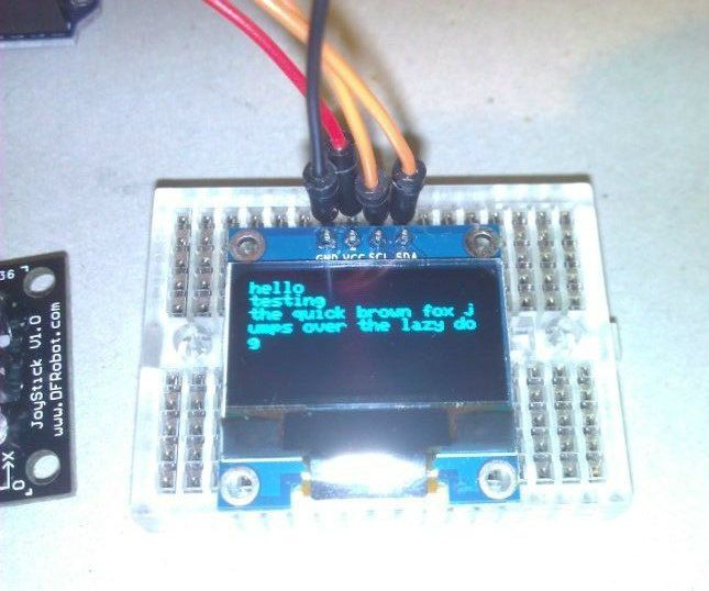 Arduino OLED 128X64 IIC Serial Display: Printing Text and Moving Images