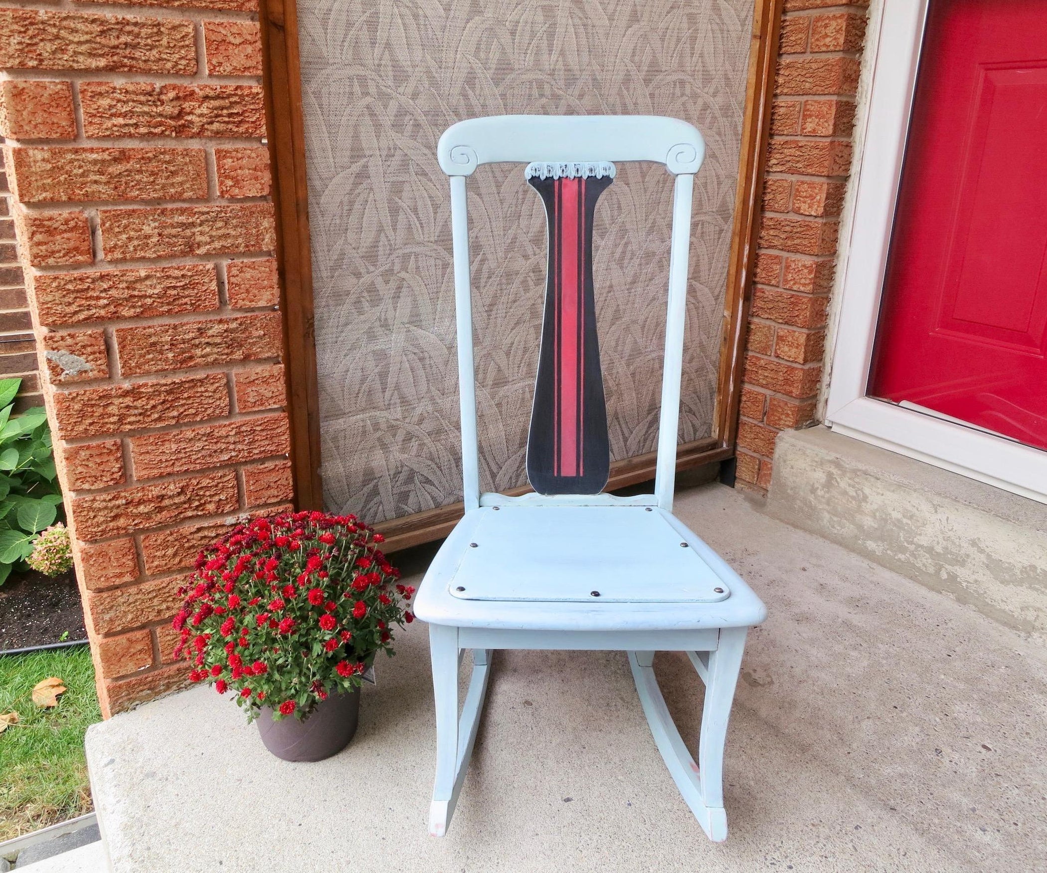 How to Prevent Paint Bleed Grain Sack Stencil Rocking Chair 10 Steps