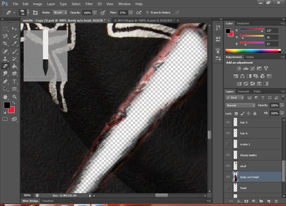 Creating the Torn Cloth Effect or the Deep Cuts(optional)