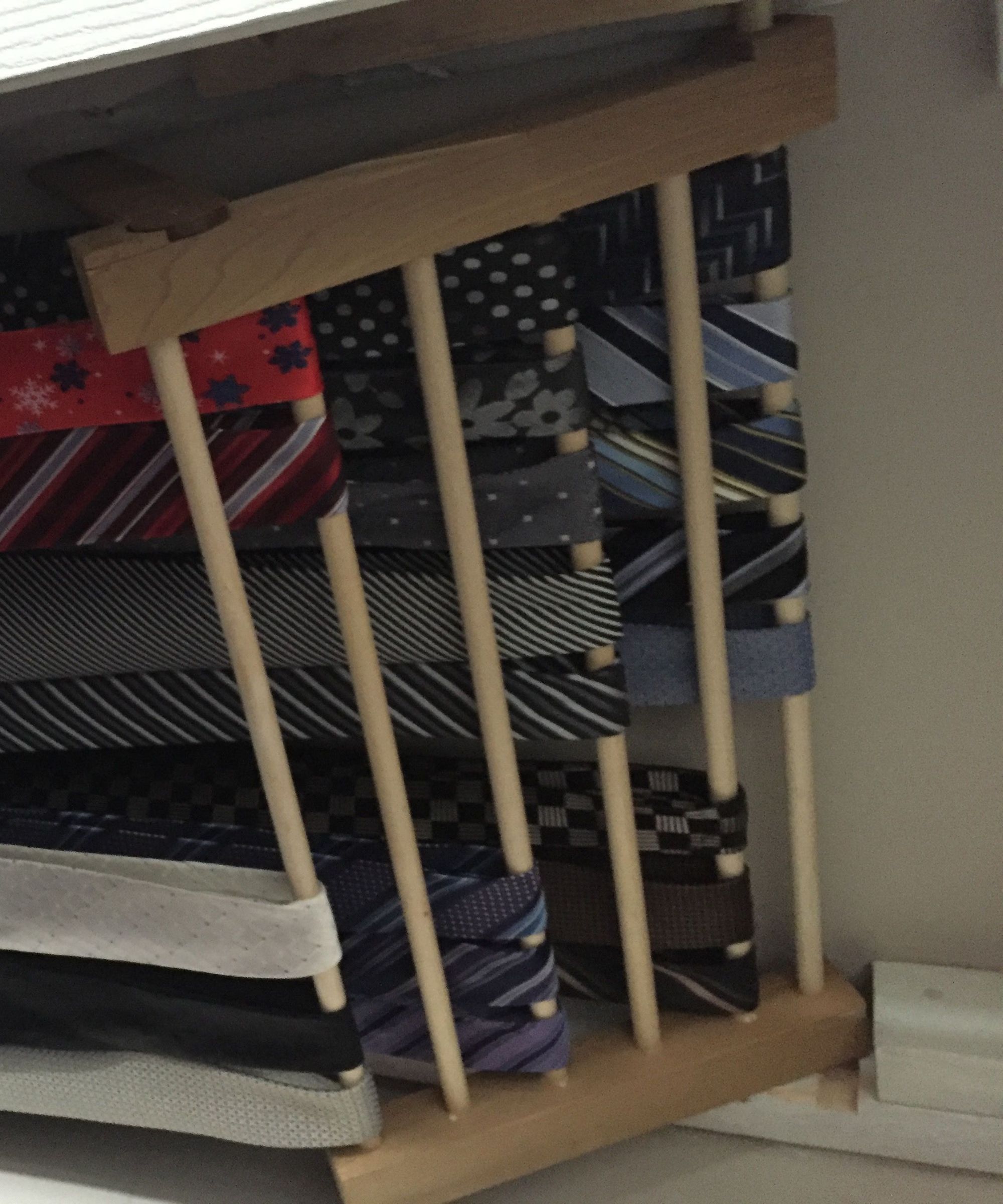 Space Saver Tie Rack