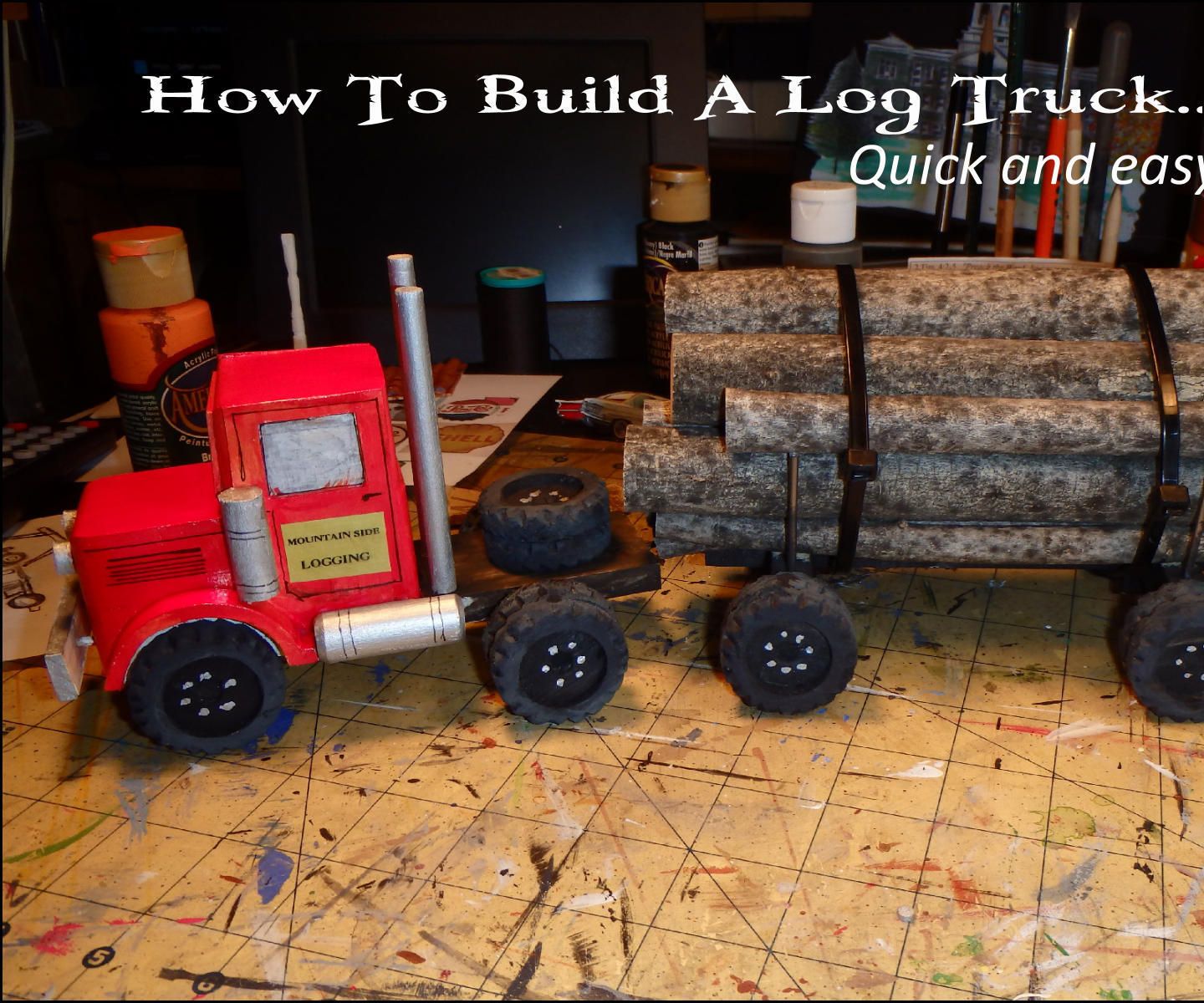How to Make a Log Truck...quick and Easy!