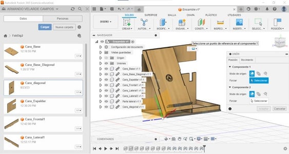 Unión De Las Piezas Para El Organizador