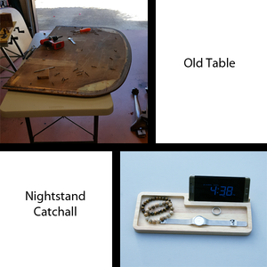 Before and After - Kitchen Table to Nightstand Catchall