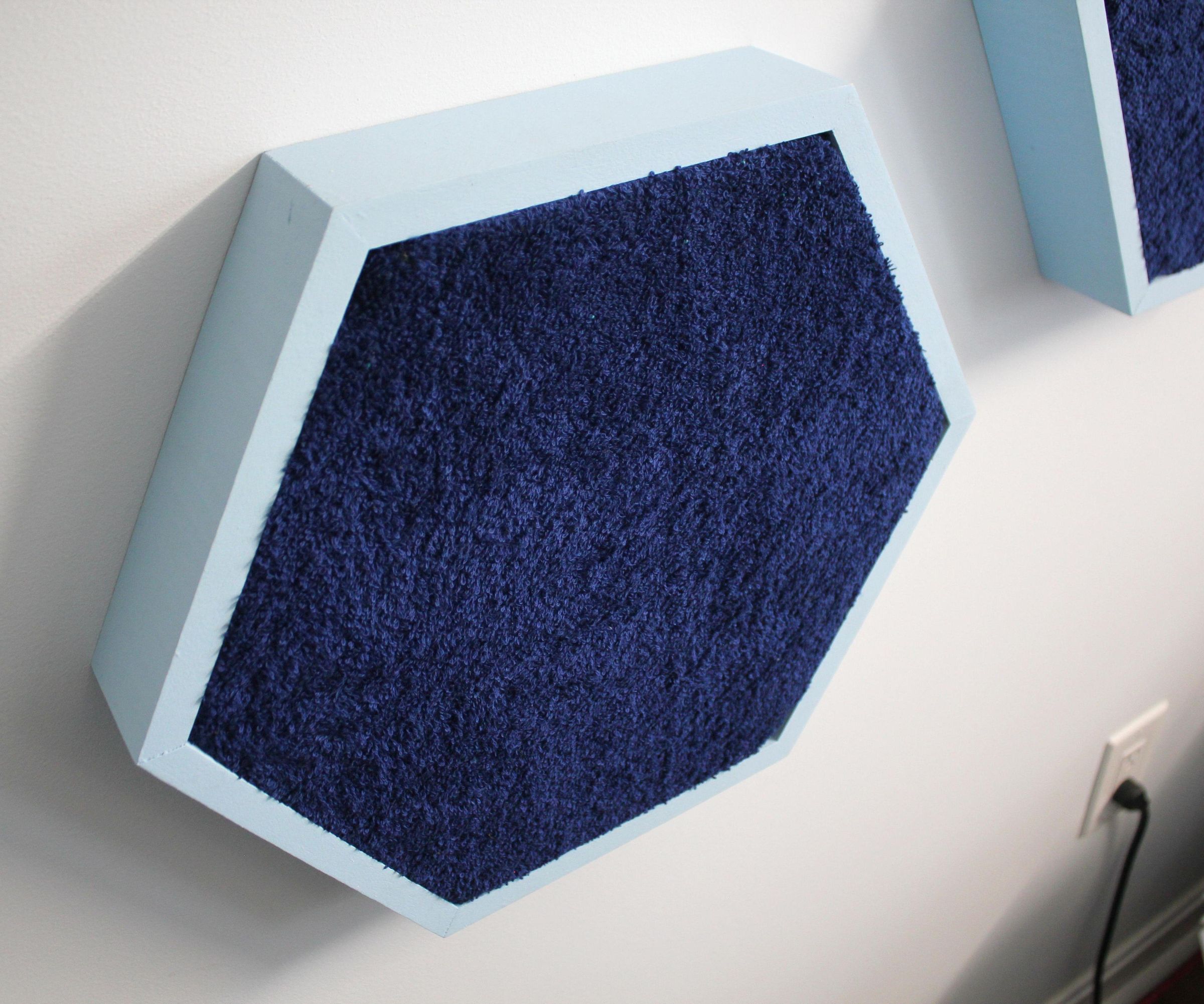 Soundproof Hexagons Made With Towels & Scrap Wood