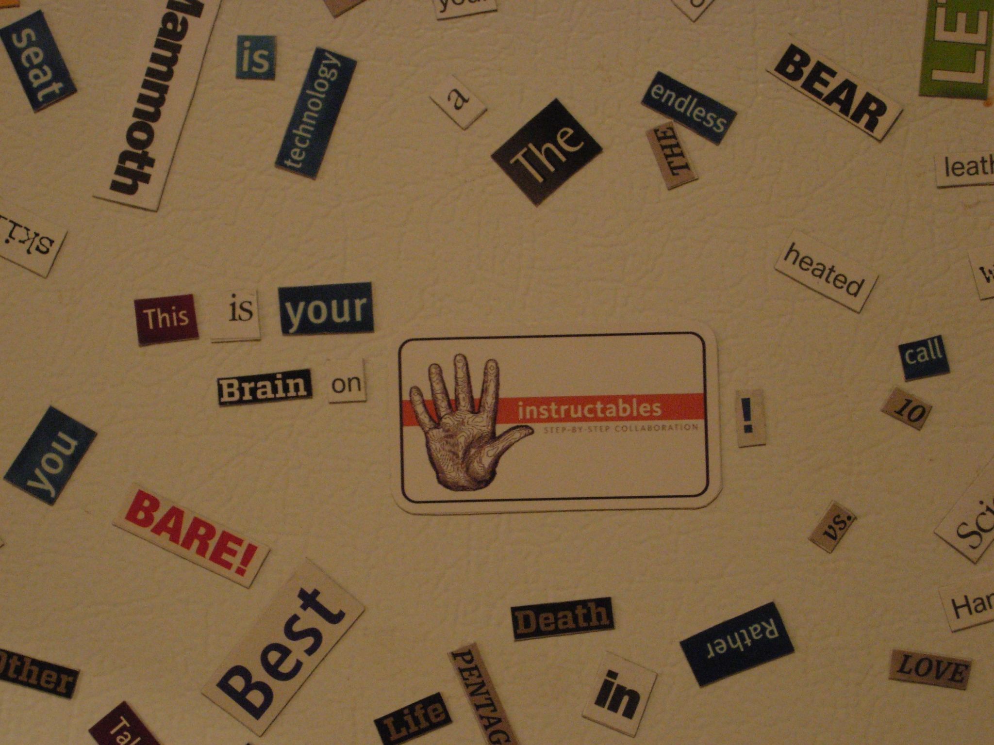 Ransom Note Magnetic Fridge Poetry