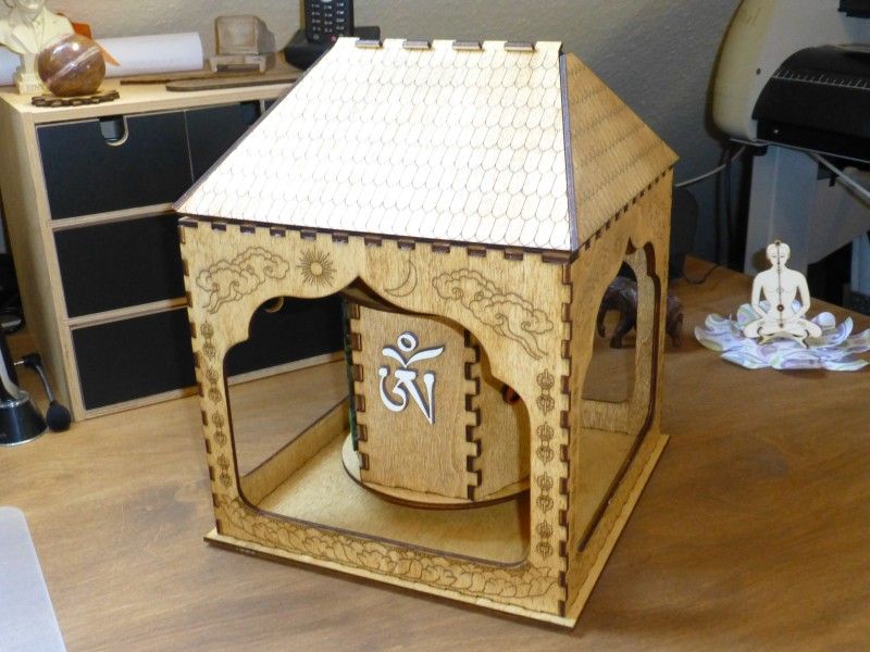 tibetan prayer-wheel made by plywood