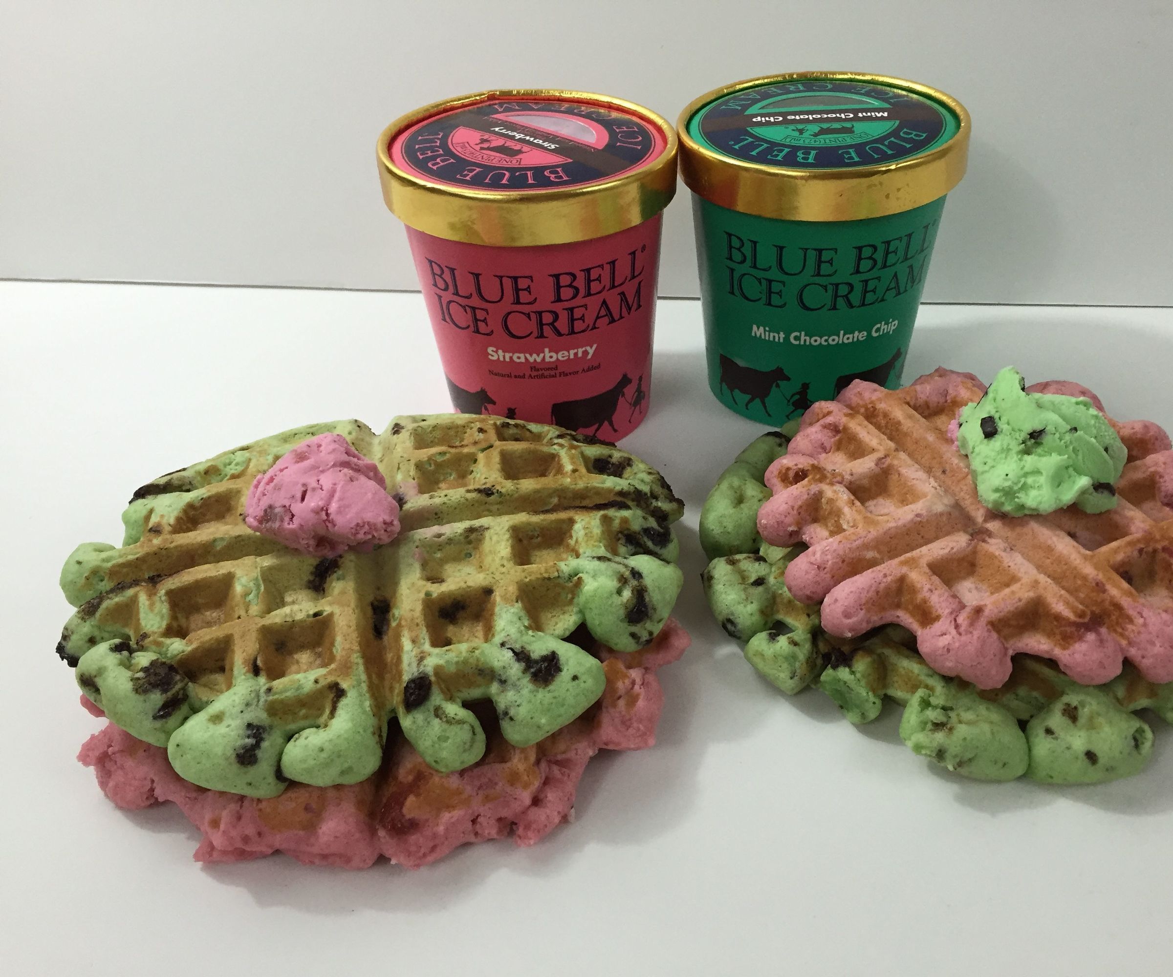 2 ingredient Ice Cream Waffles