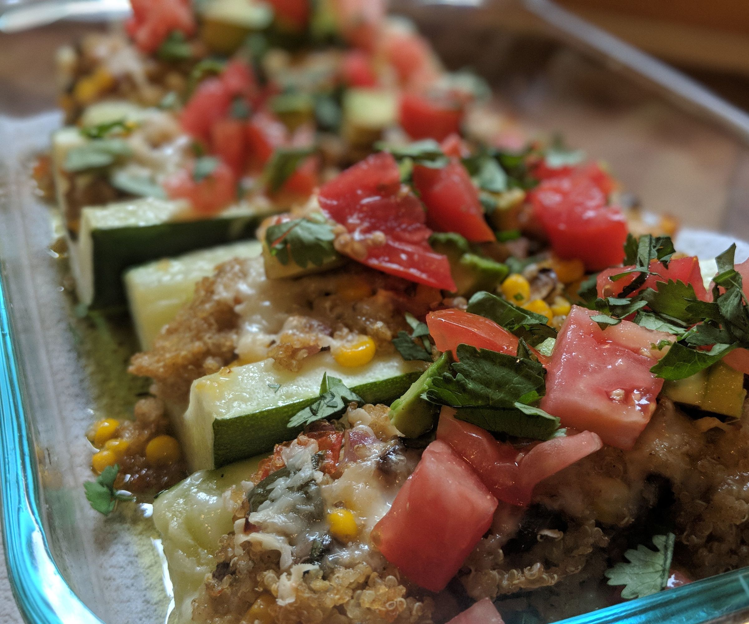Garden Veggie Stuffed Zucchini Boats