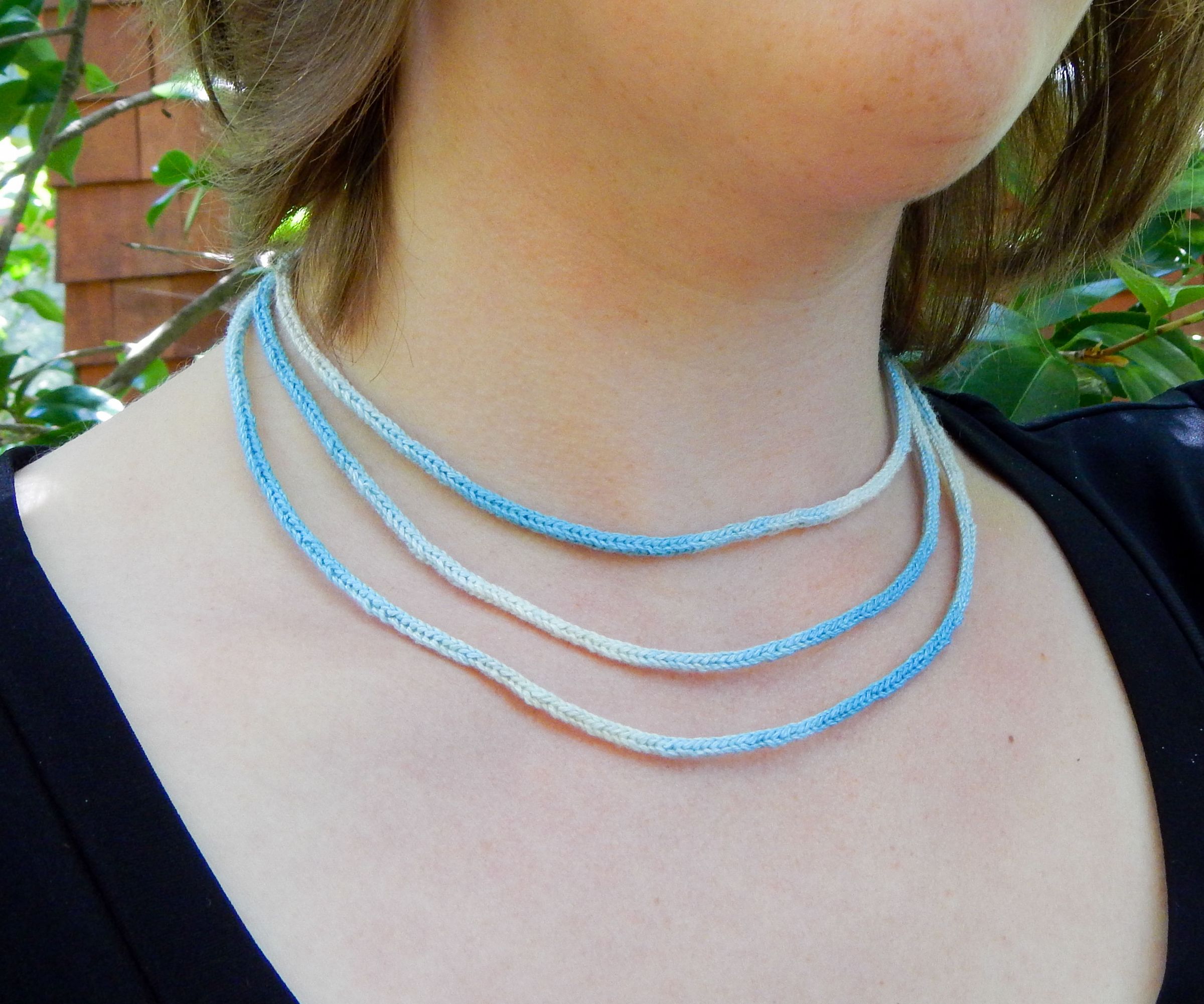 Knit Layered I-Cord Necklace