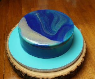 Galaxy Mirror Glaze Cream Cake