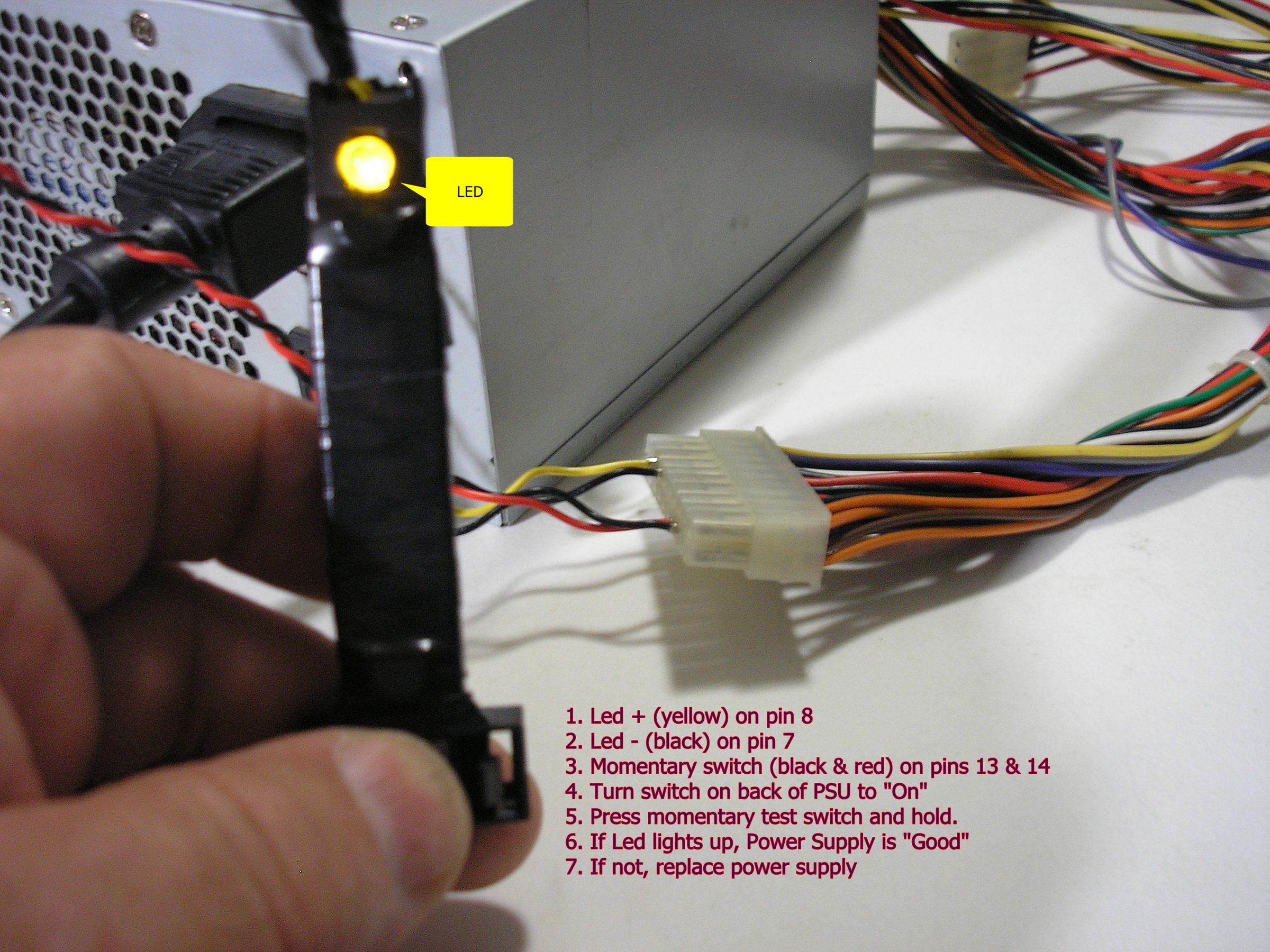 My Home Made Computer Power Supply Tester