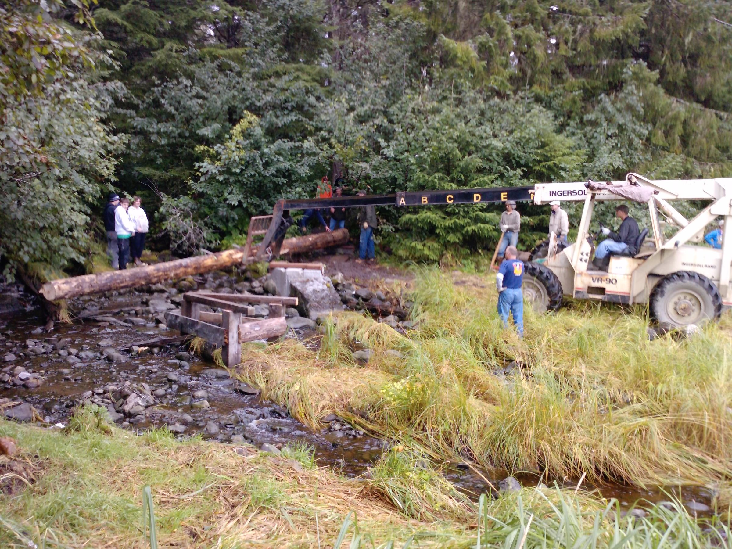 A Cantilevered Foot Bridge Out of Logs - With a Hut! : 9 Steps (with ...