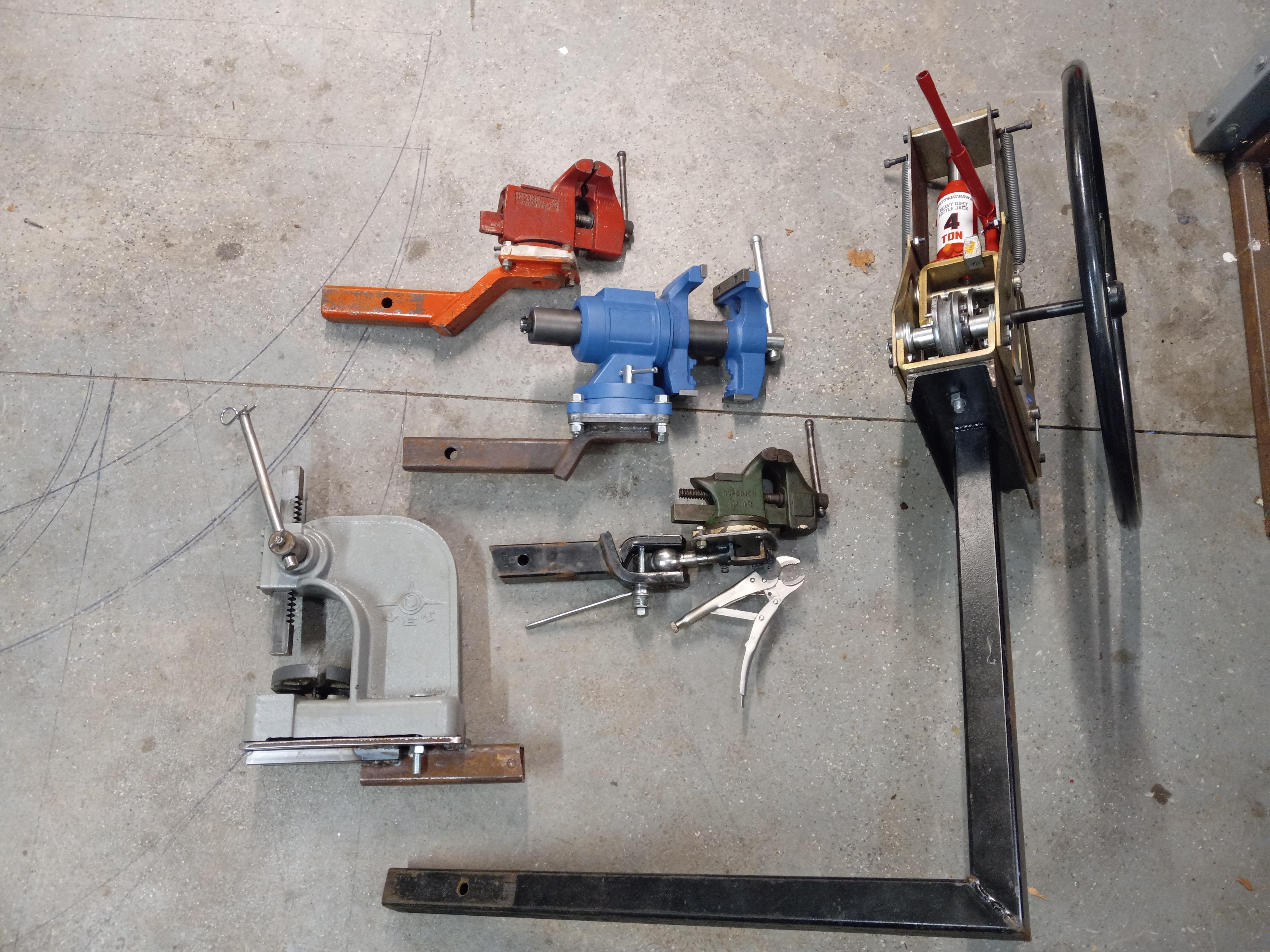 2x2 Hitch Receiver Tooling Adapters and Mounts for Vises, Arbor Presses