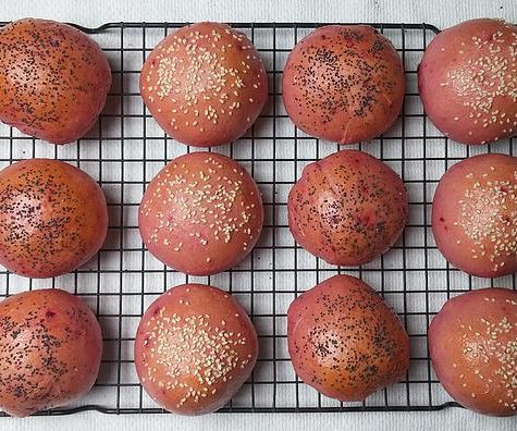 Beet Brioche Burger Buns