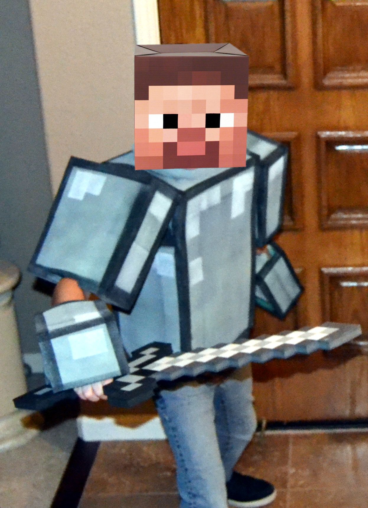 Easy “No Sew” Soft Foam Minecraft Armor