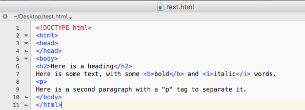 Make an HTML File, Save It, Open It