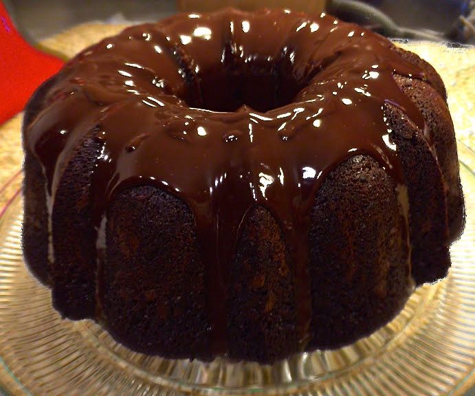 Chocolate Cherry Fudge Bunt Cake