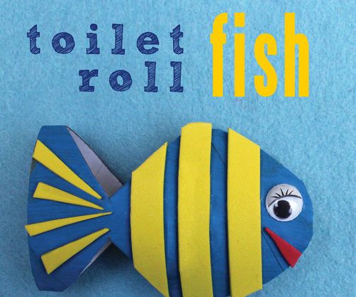 DIY Toilet Roll Fish Decor.