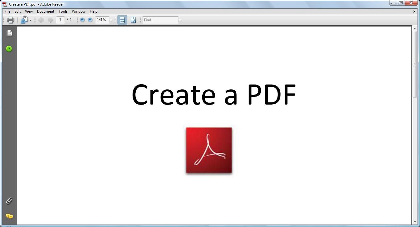 Create a PDF