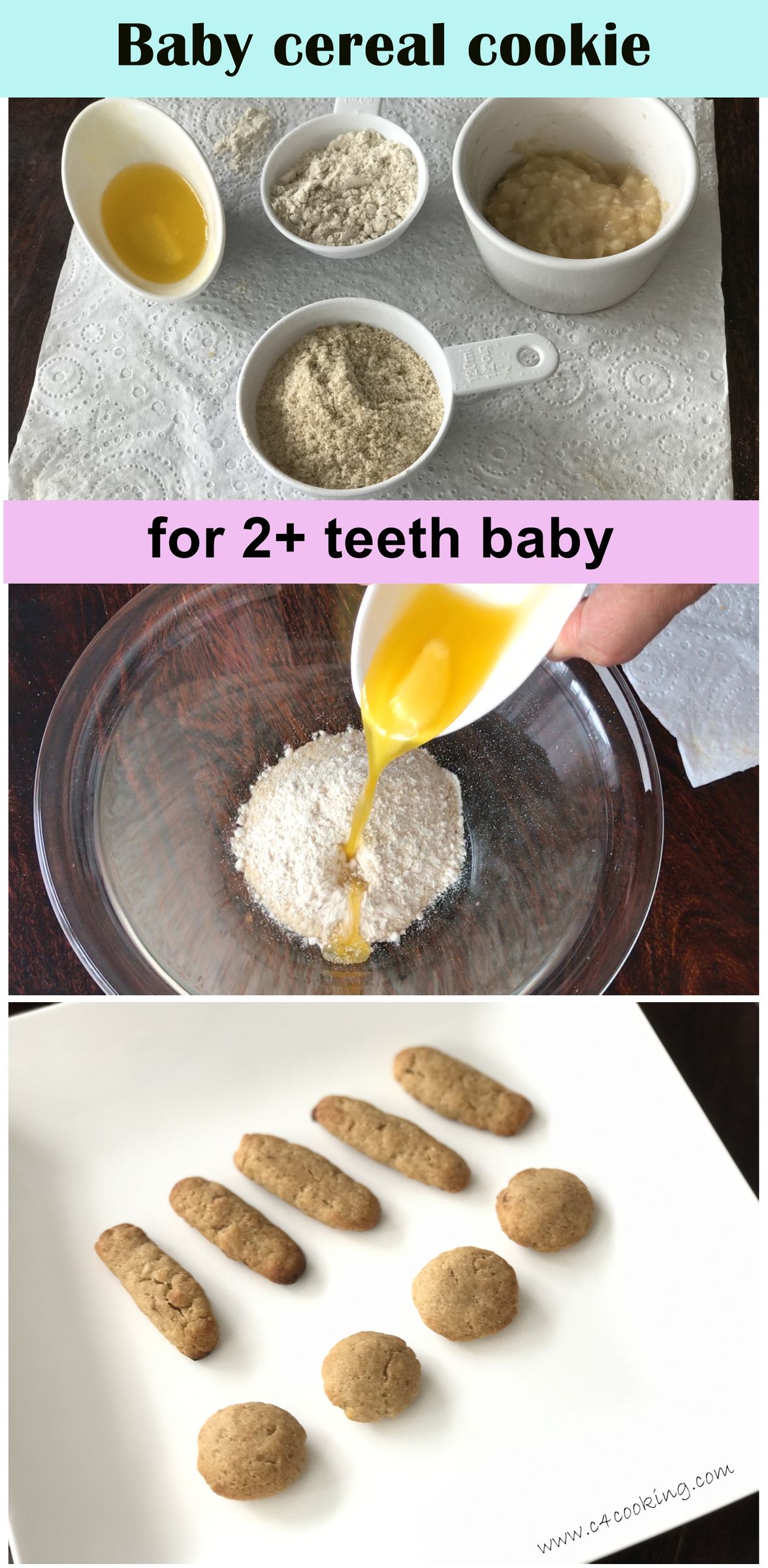 Baby Cereal Cookie ( Fingerfood / Teething Snack ) for 2+ Teeth Baby 5 Steps Instructables