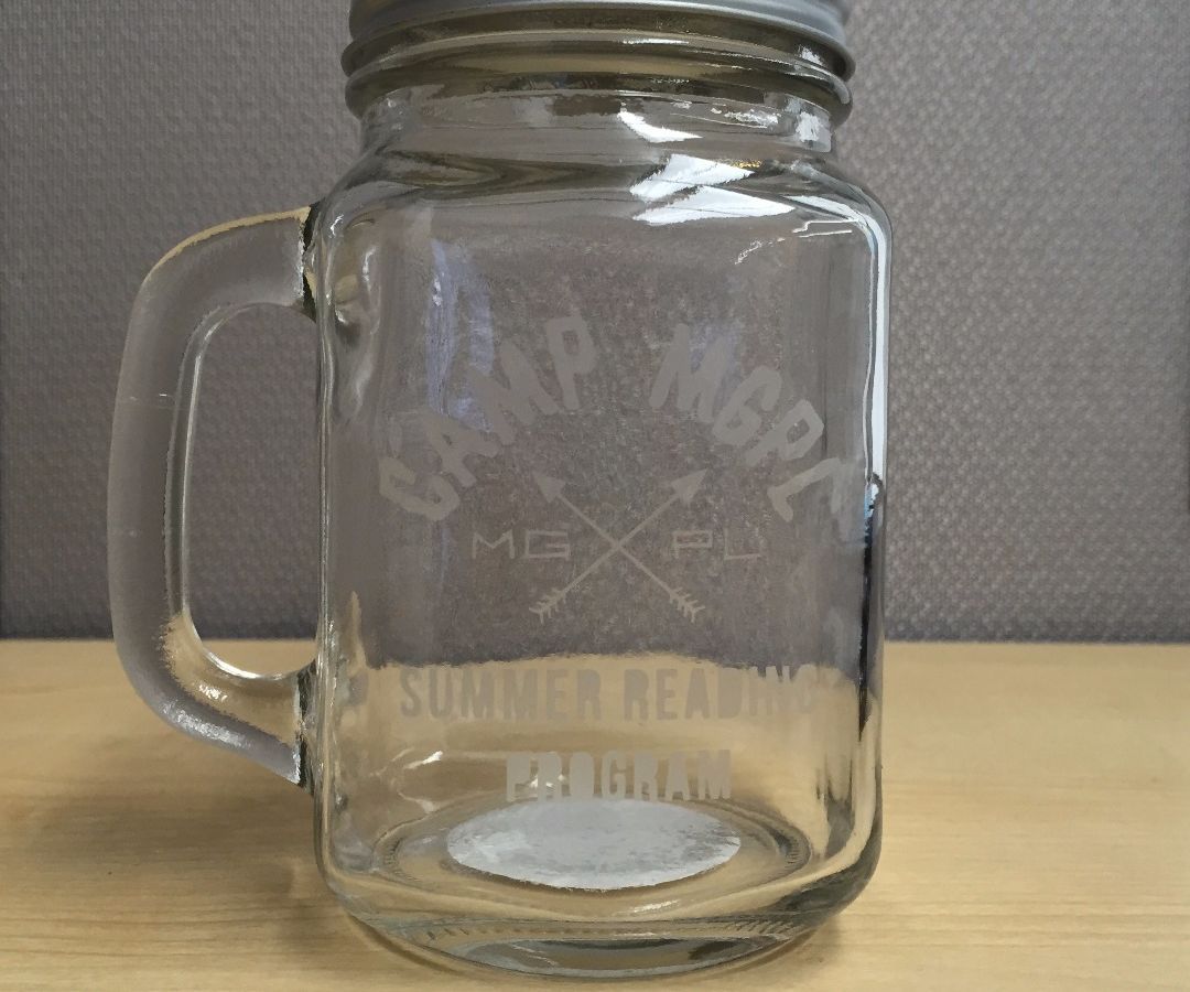 Etched Mason Jar Mug
