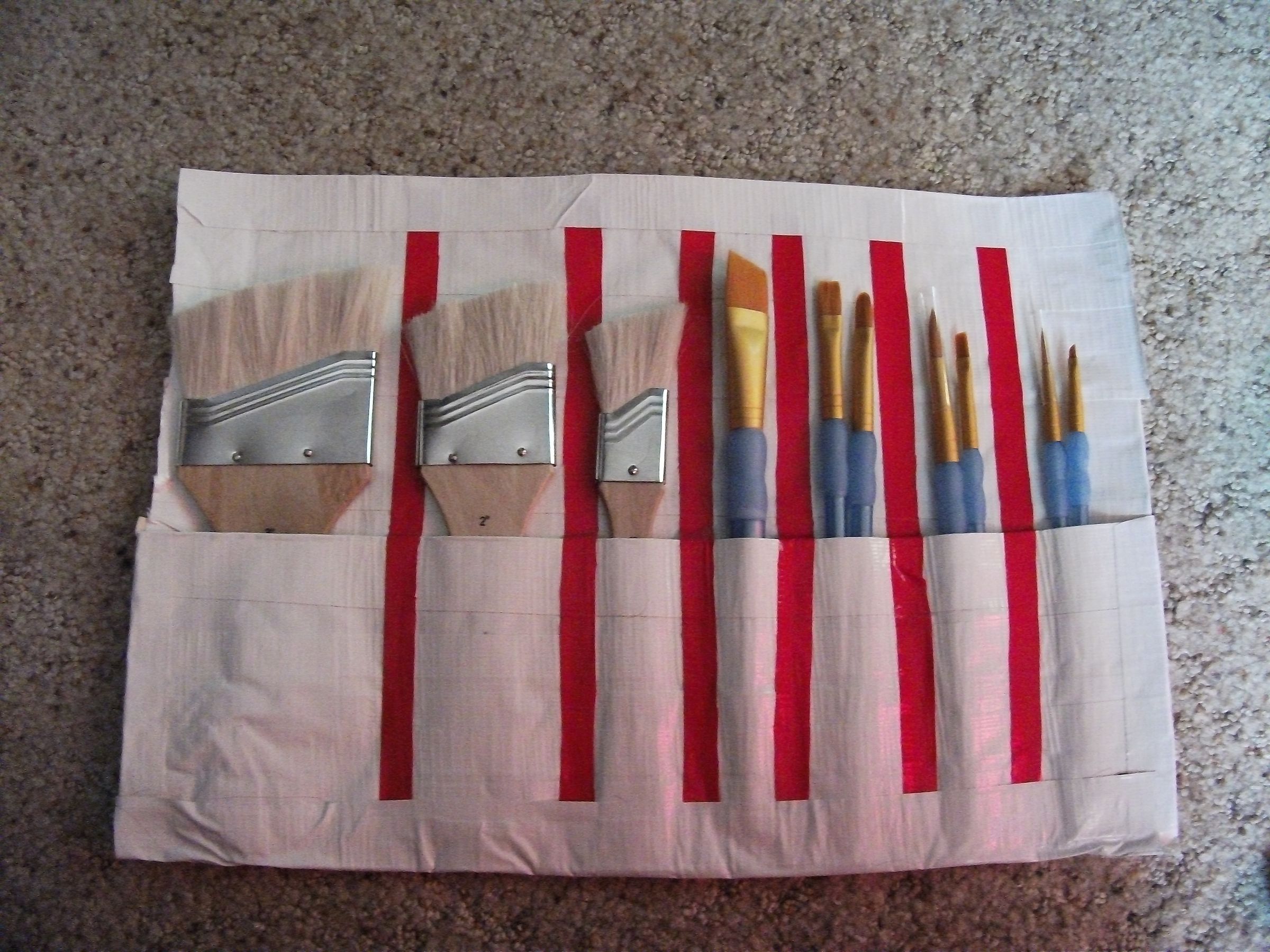 Cool Duct Tape, Paint Brush Case 4 Steps Instructables