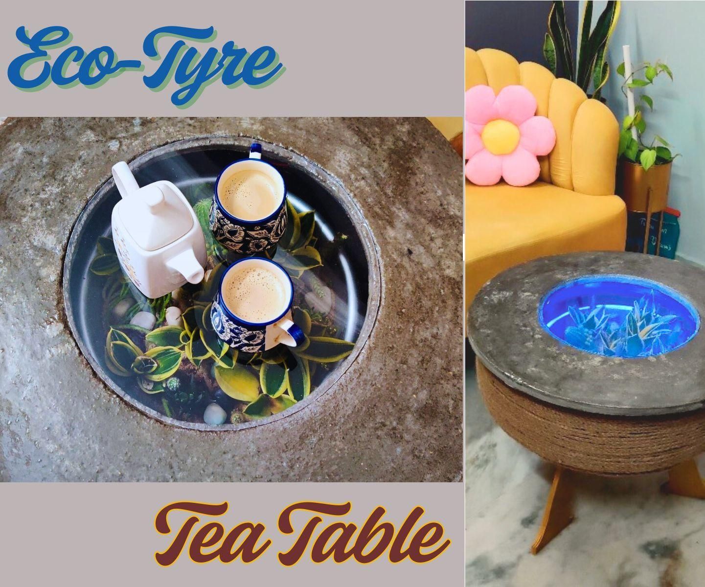 Stylish Upcycled Tyre Tea Table – a Creative DIY 🛞✨