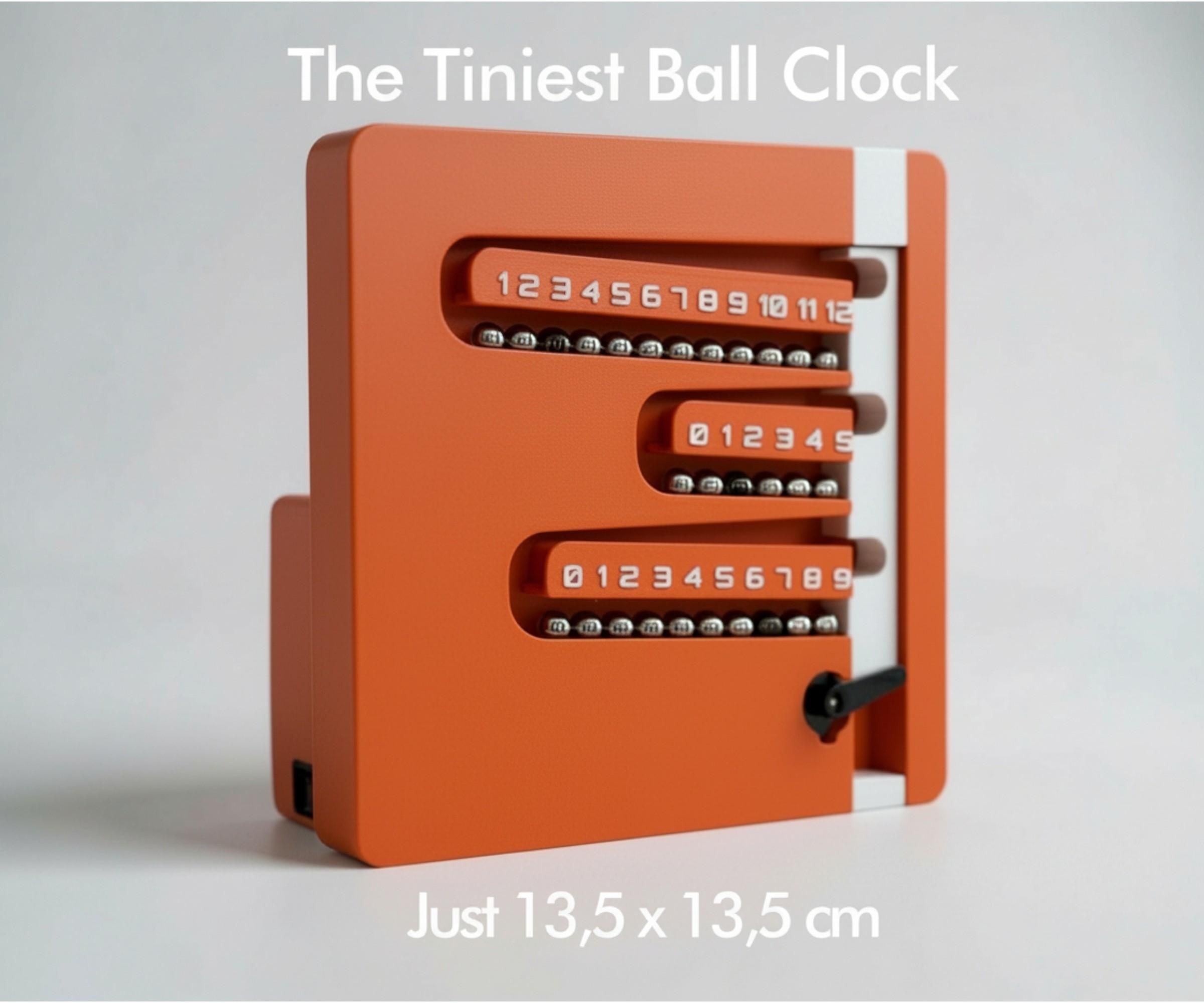 3D Printed Tiny Rolling Ball Clock With ESP32 (Retro WiFi-Synced Clock)